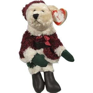 •TY 200 Attic Treasures SANTABEAR TEDDY BEAR 9" STUFFED ANIMAL Toy  Christmas